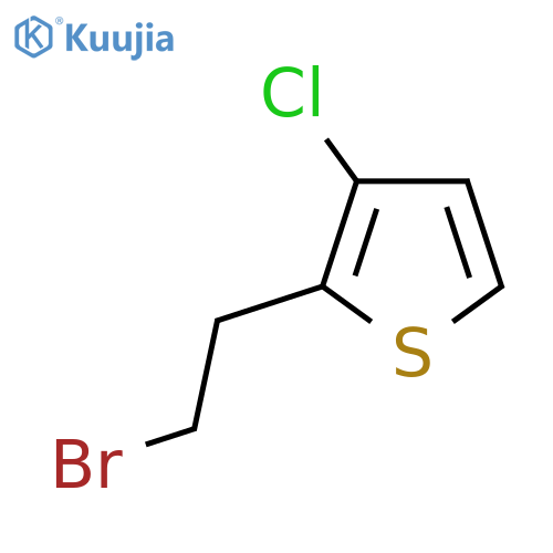 2-(2-bromoethyl)-3-chlorothiophene structure