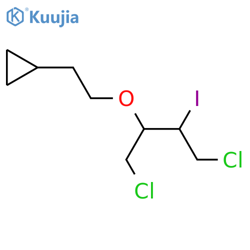 {2-(1,4-dichloro-3-iodobutan-2-yl)oxyethyl}cyclopropane structure