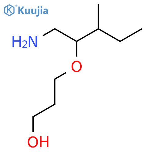 3-(1-amino-3-methylpentan-2-yl)oxypropan-1-ol structure