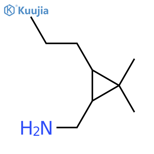 (2,2-dimethyl-3-propylcyclopropyl)methanamine structure