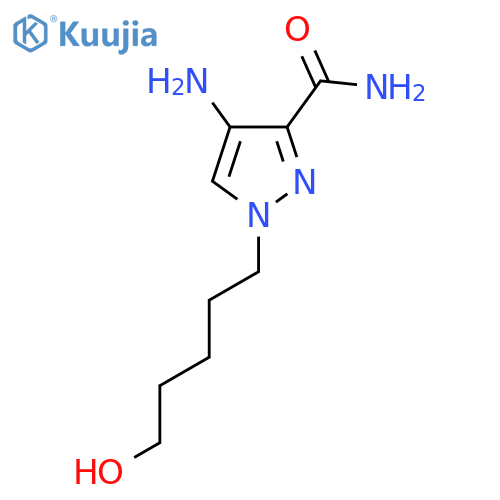 4-amino-1-(5-hydroxypentyl)-1H-pyrazole-3-carboxamide structure