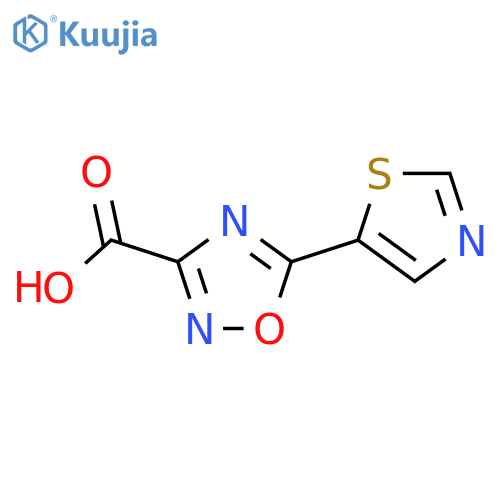 5-(1,3-Thiazol-5-yl)-1,2,4-oxadiazole-3-carboxylic acid structure
