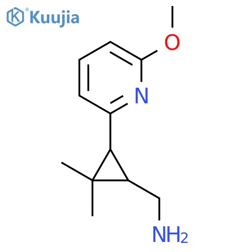 3-(6-methoxypyridin-2-yl)-2,2-dimethylcyclopropylmethanamine structure