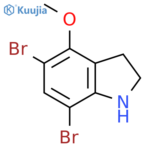 5,7-Dibromo-4-methoxy-2,3-dihydro-1H-indole structure