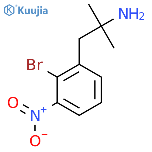 1-(2-Bromo-3-nitrophenyl)-2-methylpropan-2-amine structure