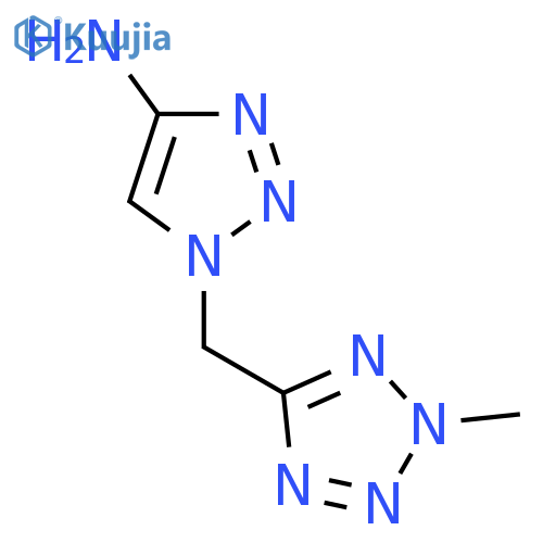 1-(2-methyl-2H-1,2,3,4-tetrazol-5-yl)methyl-1H-1,2,3-triazol-4-amine structure