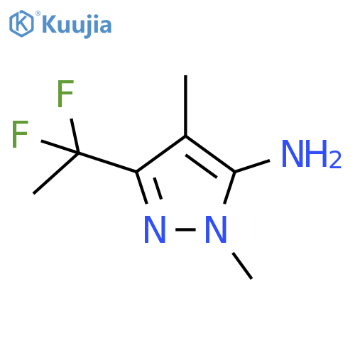 3-(1,1-difluoroethyl)-1,4-dimethyl-1H-pyrazol-5-amine structure