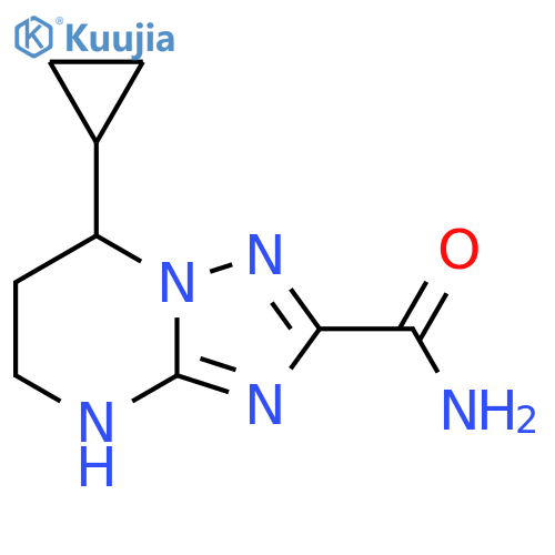 7-cyclopropyl-4H,5H,6H,7H-1,2,4triazolo1,5-apyrimidine-2-carboxamide structure