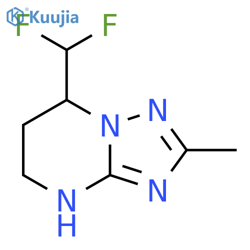 7-(difluoromethyl)-2-methyl-4H,5H,6H,7H-1,2,4triazolo1,5-apyrimidine structure