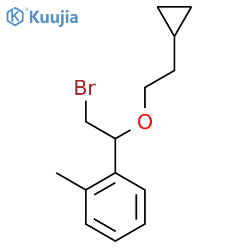 1-2-bromo-1-(2-cyclopropylethoxy)ethyl-2-methylbenzene structure