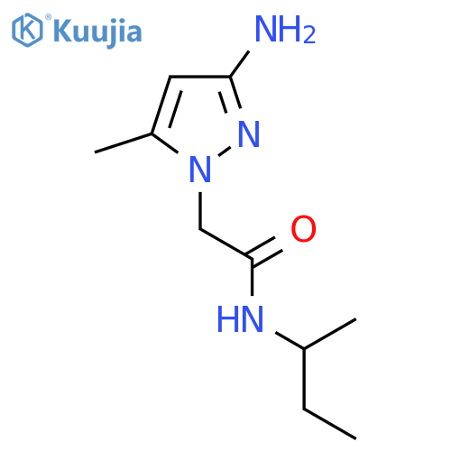 2-(3-amino-5-methyl-1H-pyrazol-1-yl)-N-(butan-2-yl)acetamide structure