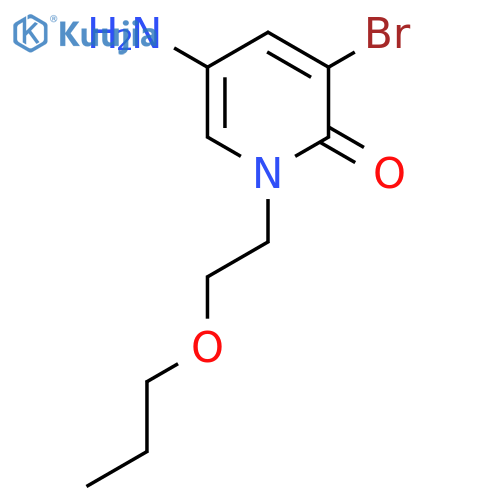 5-amino-3-bromo-1-(2-propoxyethyl)-1,2-dihydropyridin-2-one structure