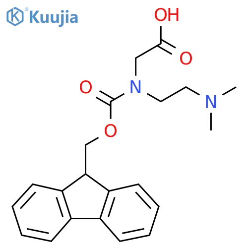 2-{2-(dimethylamino)ethyl({(9H-fluoren-9-yl)methoxycarbonyl})amino}acetic acid structure