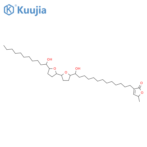 2(5H)-Furanone,3-[13-hydroxy-13-[octahydro-5'-(1-hydroxyundecyl)[2,2'-bifuran]-5-yl]tridecyl]-5-methyl- structure