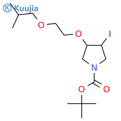 tert-butyl 3-iodo-4-2-(2-methylpropoxy)ethoxypyrrolidine-1-carboxylate structure