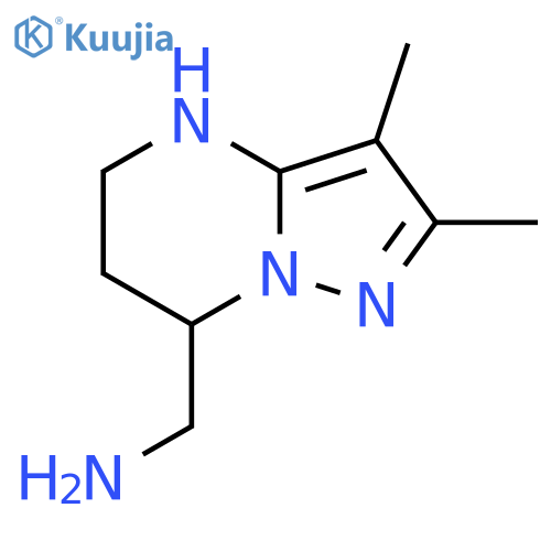 {2,3-dimethyl-4H,5H,6H,7H-pyrazolo1,5-apyrimidin-7-yl}methanamine structure