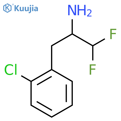 3-(2-chlorophenyl)-1,1-difluoropropan-2-amine structure