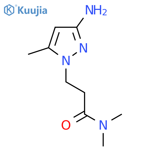 3-(3-amino-5-methyl-1H-pyrazol-1-yl)-N,N-dimethylpropanamide structure