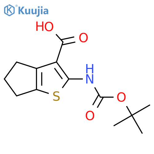 2-{[(tert-butoxy)carbonyl]amino}-4H,5H,6H-cyclopenta[b]thiophene-3-carboxylic acid structure