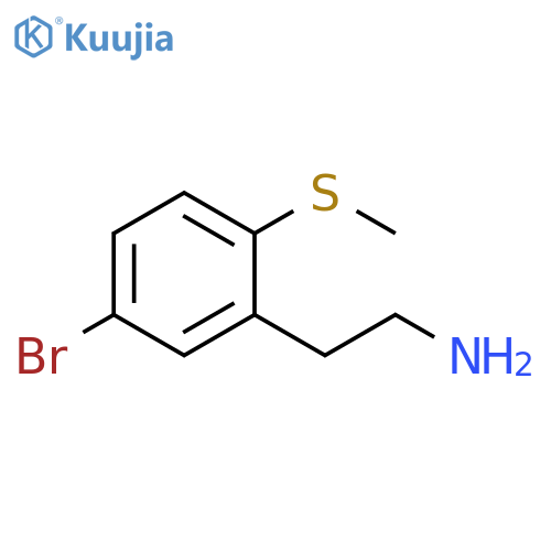 Benzeneethanamine, 5-bromo-2-(methylthio)- structure