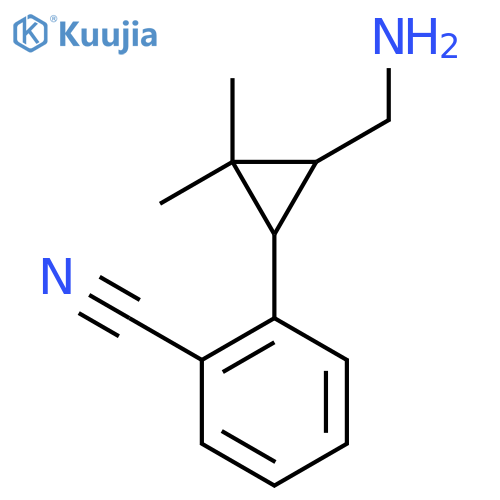 2-3-(aminomethyl)-2,2-dimethylcyclopropylbenzonitrile structure