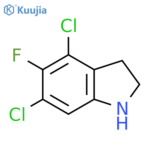 4,6-Dichloro-5-fluoro-2,3-dihydro-1h-indole structure