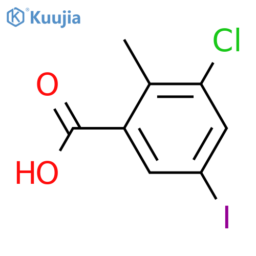 3-chloro-5-iodo-2-methylbenzoic acid structure