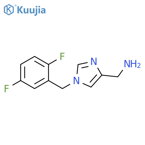 (1-(2,5-difluorobenzyl)-1H-imidazol-4-yl)methanamine structure