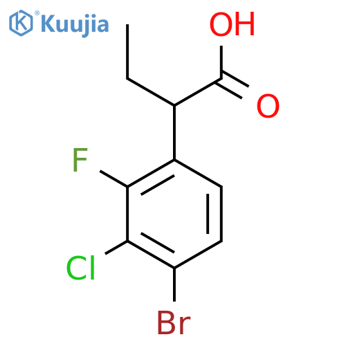 2-(4-Bromo-3-chloro-2-fluorophenyl)butanoic acid structure