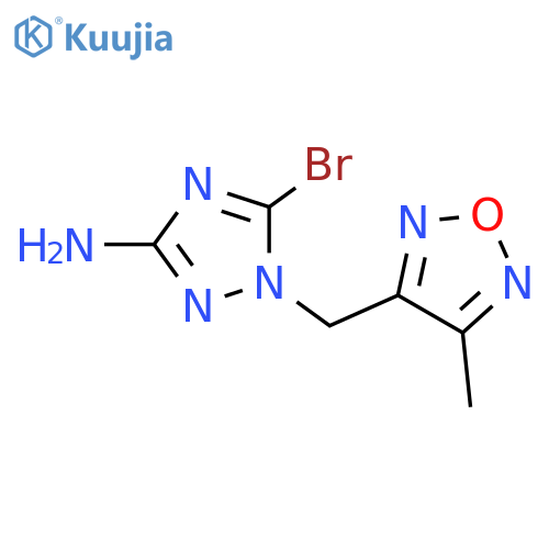5-bromo-1-(4-methyl-1,2,5-oxadiazol-3-yl)methyl-1H-1,2,4-triazol-3-amine structure