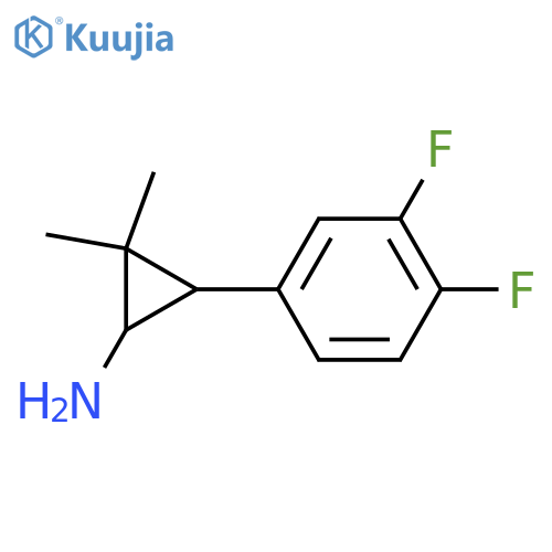 3-(3,4-difluorophenyl)-2,2-dimethylcyclopropan-1-amine structure