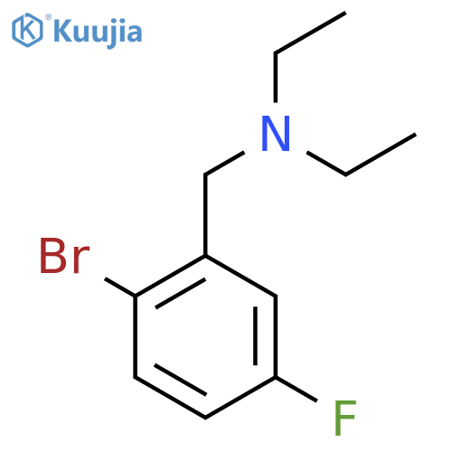 N-(2-Bromo-5-fluorobenzyl)-N-ethylethanamine structure