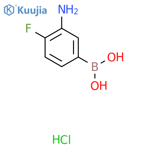(3-Amino-4-fluorophenyl)boronic acid hydrochloride structure