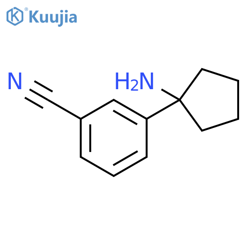 3-(1-aminocyclopentyl)benzonitrile structure