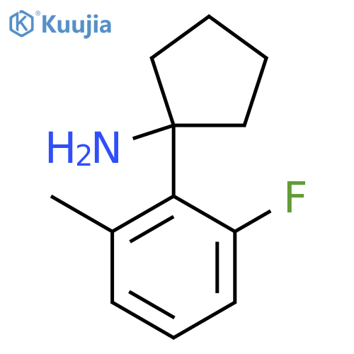 1-(2-fluoro-6-methylphenyl)cyclopentan-1-amine structure