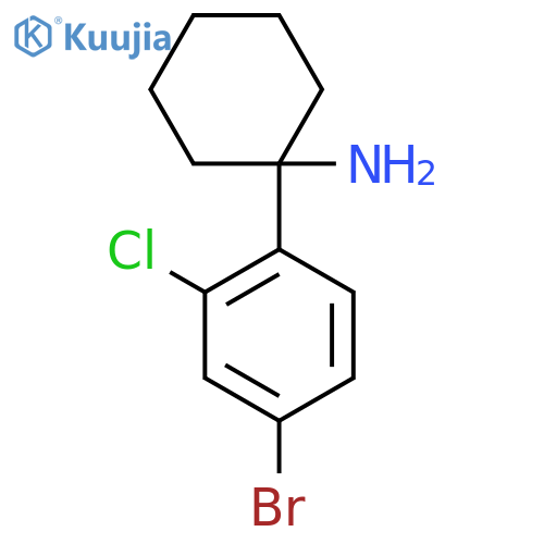 1-(4-bromo-2-chlorophenyl)cyclohexan-1-amine structure