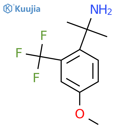 2-4-methoxy-2-(trifluoromethyl)phenylpropan-2-amine structure