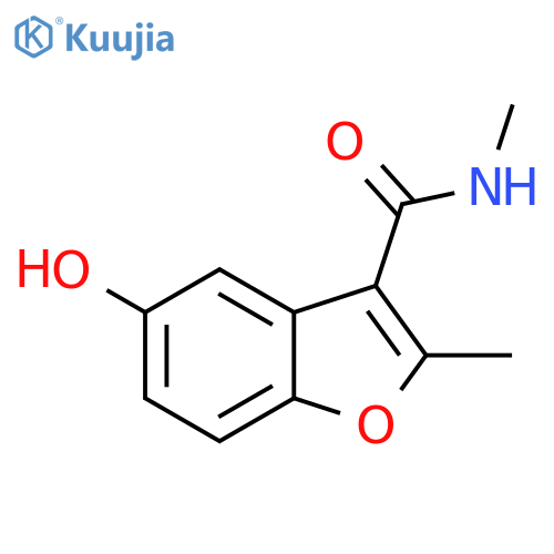 5-Hydroxy-N,2-dimethylbenzofuran-3-carboxamide structure