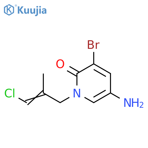 5-amino-3-bromo-1-(3-chloro-2-methylprop-2-en-1-yl)-1,2-dihydropyridin-2-one structure