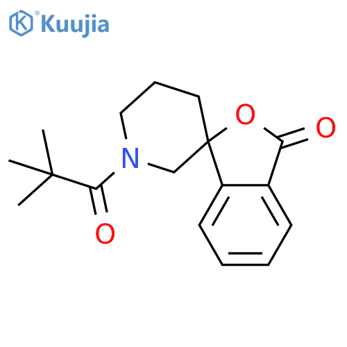 1'-(2,2-dimethylpropanoyl)-3H-spiro[2-benzofuran-1,3'-piperidine]-3-one structure