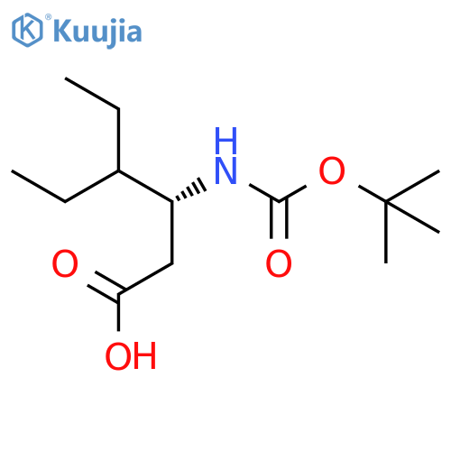 (3R)-3-{(tert-butoxy)carbonylamino}-4-ethylhexanoic acid structure