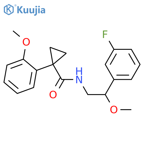 N-[2-(3-fluorophenyl)-2-methoxyethyl]-1-(2-methoxyphenyl)cyclopropane-1-carboxamide structure