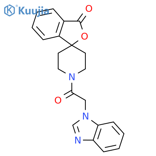 1'-2-(1H-1,3-benzodiazol-1-yl)acetyl-3H-spiro2-benzofuran-1,4'-piperidine-3-one structure