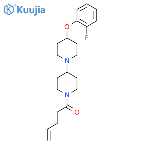 1-4-(2-fluorophenoxy)-1,4'-bipiperidine-1'-ylpent-4-en-1-one structure