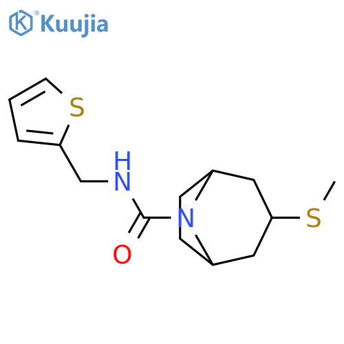 3-(methylsulfanyl)-N-(thiophen-2-yl)methyl-8-azabicyclo3.2.1octane-8-carboxamide structure
