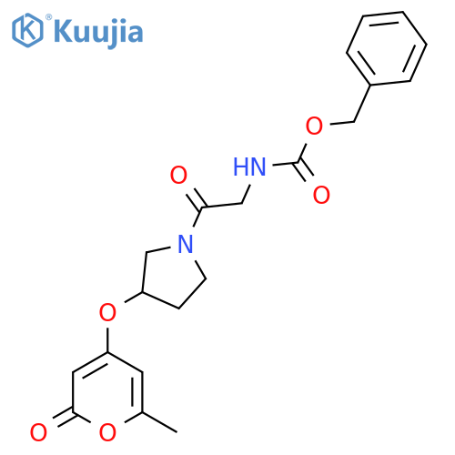benzyl (2-(3-((6-methyl-2-oxo-2H-pyran-4-yl)oxy)pyrrolidin-1-yl)-2-oxoethyl)carbamate structure