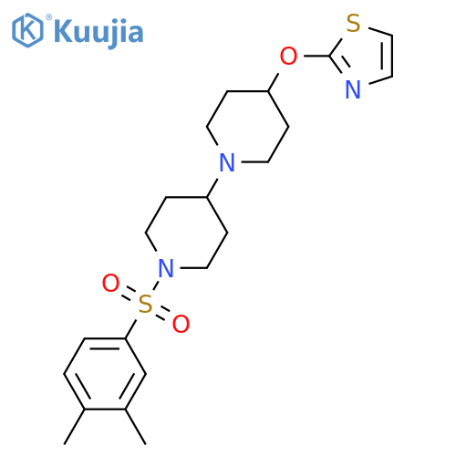 1'-(3,4-dimethylbenzenesulfonyl)-4-(1,3-thiazol-2-yloxy)-1,4'-bipiperidine structure
