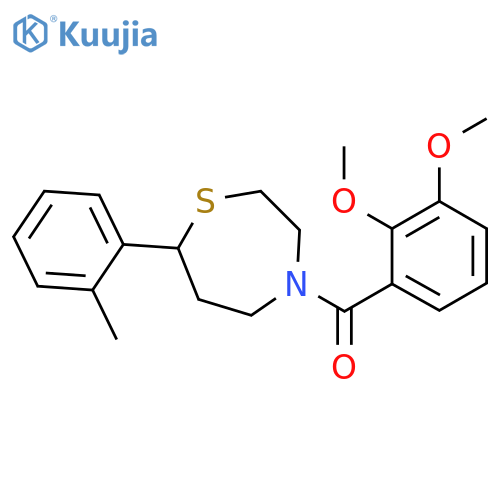 4-(2,3-dimethoxybenzoyl)-7-(2-methylphenyl)-1,4-thiazepane structure