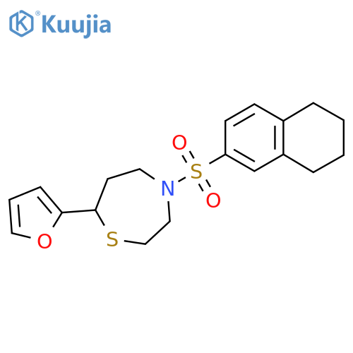 7-(furan-2-yl)-4-(5,6,7,8-tetrahydronaphthalene-2-sulfonyl)-1,4-thiazepane structure