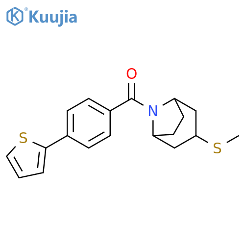 3-(methylsulfanyl)-8-[4-(thiophen-2-yl)benzoyl]-8-azabicyclo[3.2.1]octane structure